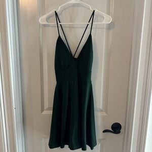Elegant Green Strappy Dress